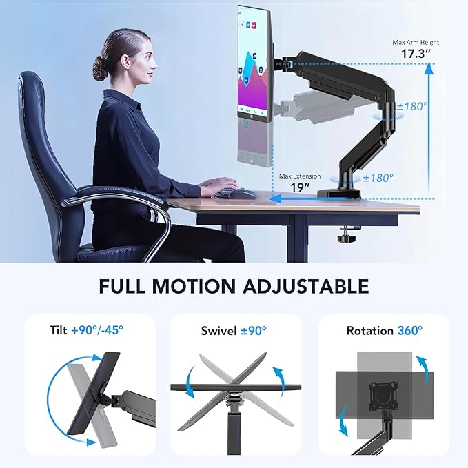 Single Monitor Arm, Monitor Mount - Image 4