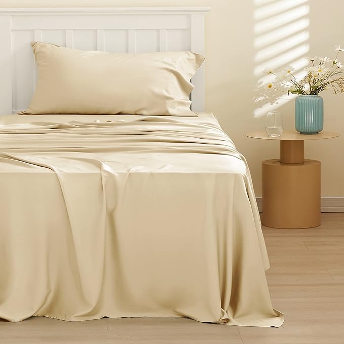 Bedsure Cooling Sheets Twin XL, Rayon Derived from Bamboo, Breathable & Soft - Image 2