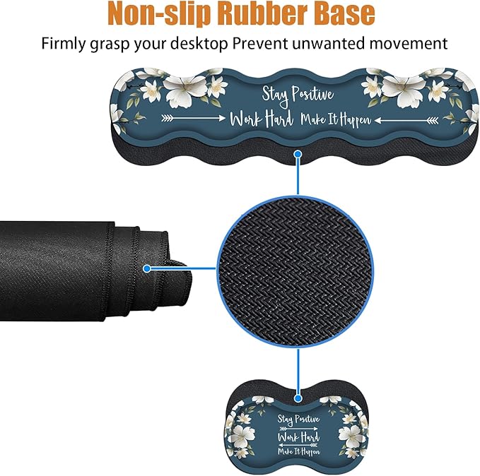4 in 1 Ergonomic Keyboard Wrist Rest & Mouse Pad Wrist Rest Set, Stay Positive - Image 4