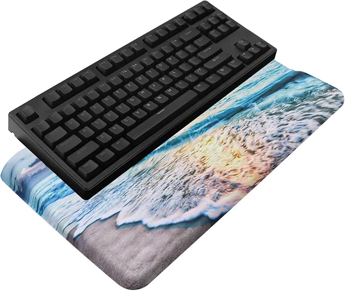 Computer Keyboard Stand with Wrist Rest, Ergonomic Tilted Keyboard Holder by KEPUTAIER