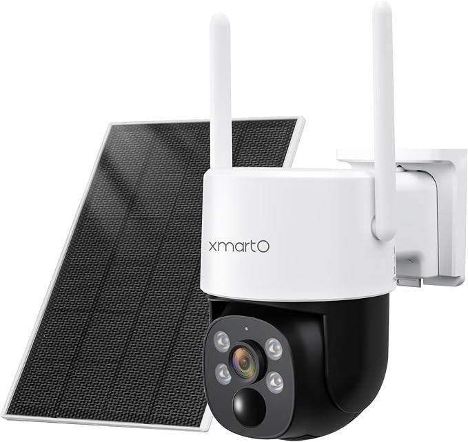 xmartO Solar/Battery-Powered Wire-Free PTZ Home Security Camera Wireless by xmartO