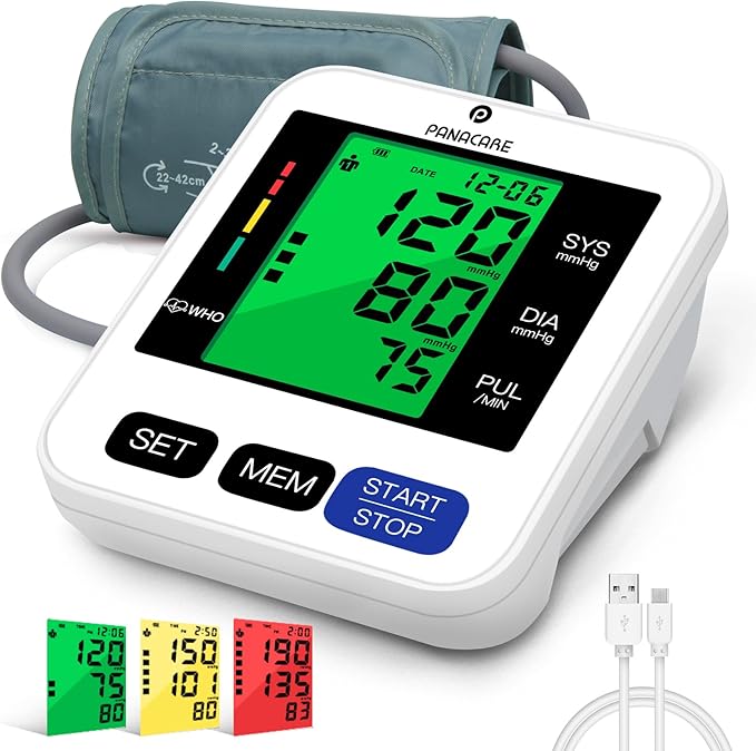 Panacare Blood Pressure Machine, Automatic Upper Arm Blood Pressure Monitor by PANACARE