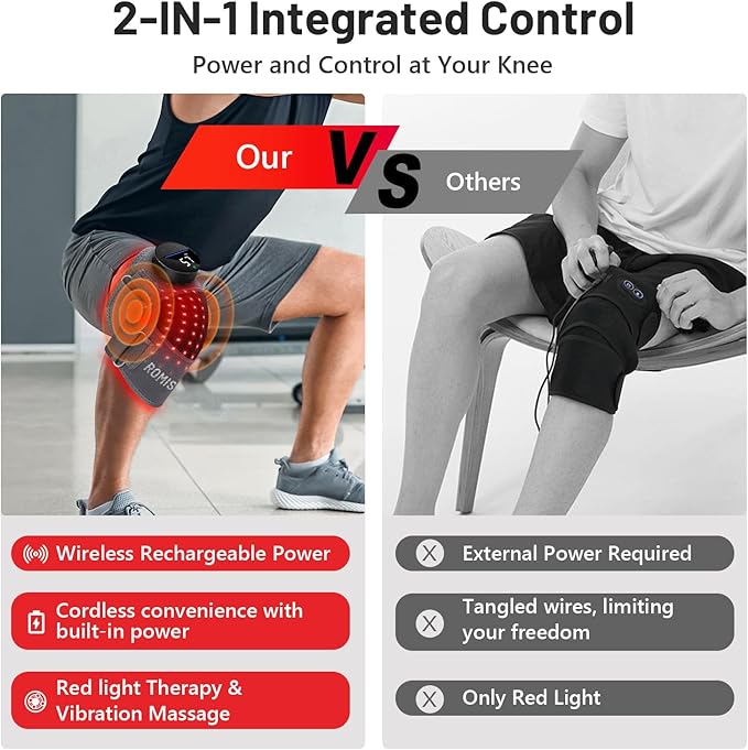 Red Light Therapy Knee Brace &Vibration Knee Massage, 660nm & 850nm - Image 8