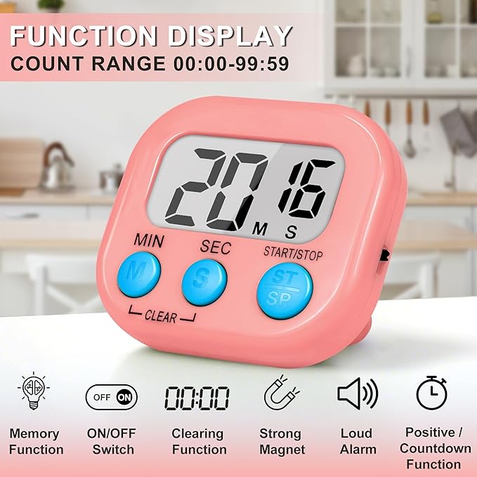 ZILLEEN Classroom Timer for Kids Teachers 2 Pack Digital Timers - Image 2