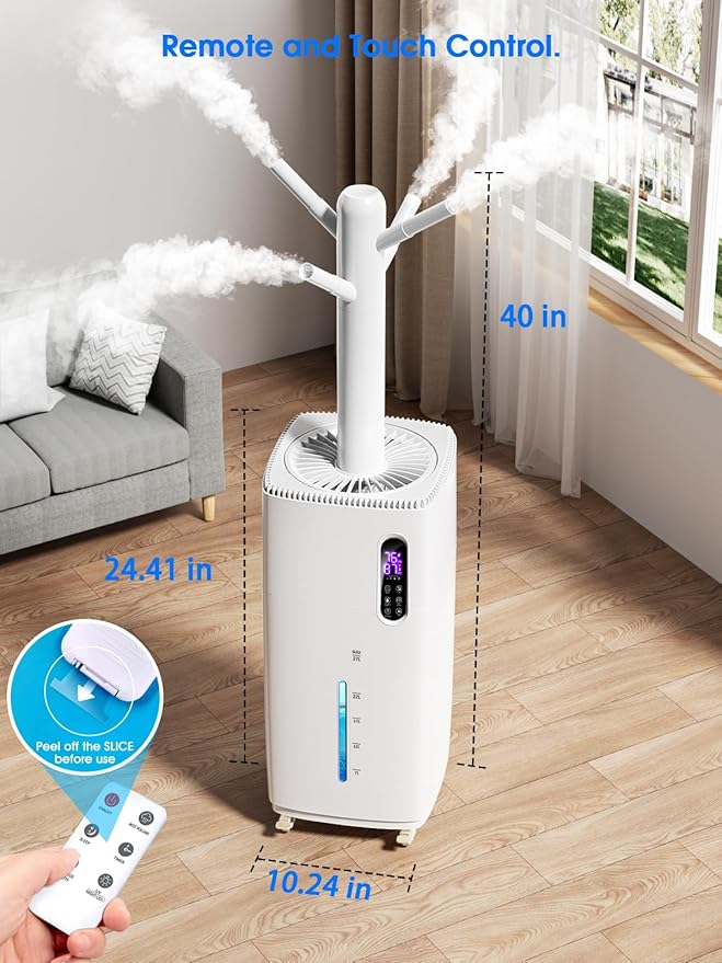 MONISEN 26L/5.7Gal Humidifier Large Room 3000 ft², Supersized Cool Mist - Image 7