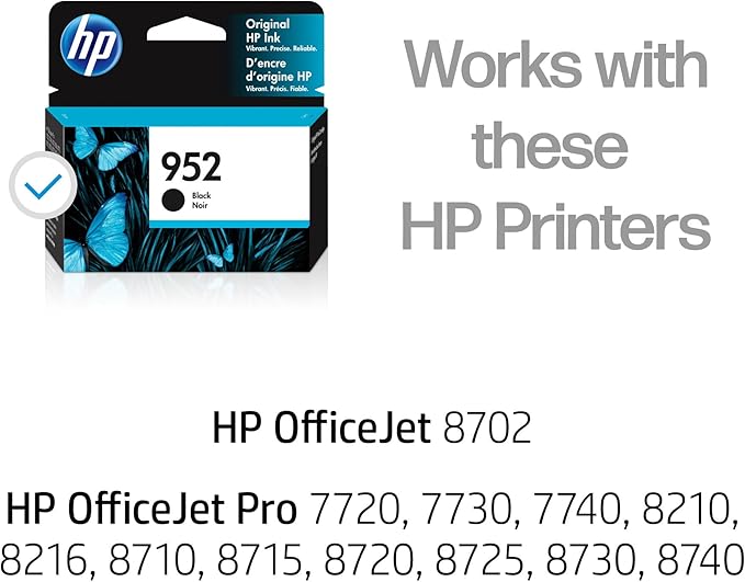 HP 952 Black Ink Cartridge Printers | Works - Image 2