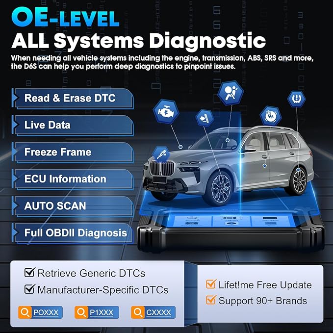 XTOOL D6 OBD2 Scanner, 2026 Full System Diagnostic Scan Tool, Free Update Car - Image 3