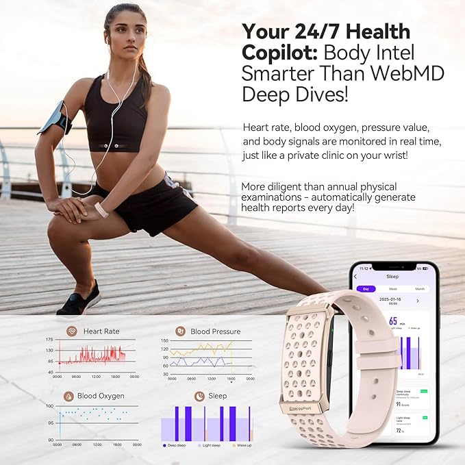 EnergyPort Smart Bracelet with Blood Oxygen/Blood Pressure Monitor, 60-Day - Image 6