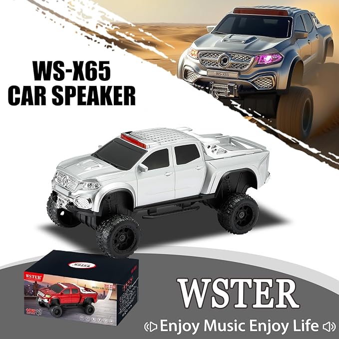 WSTER WS-X65 Pickup Truck Replica Bluetooth Speaker – HD Sound, FM Radio - Image 2