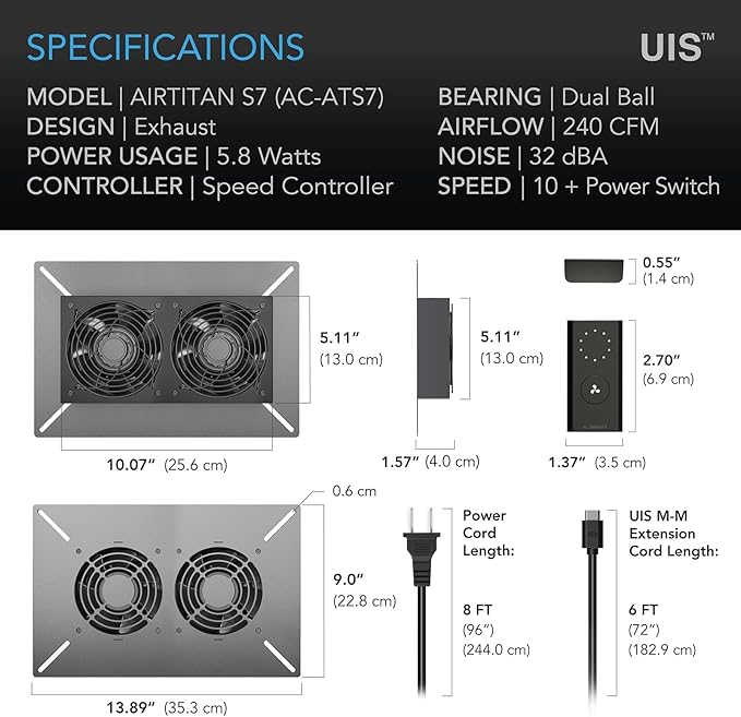 AC Infinity AIRTITAN S7, Ventilation Fan 12" - Image 6