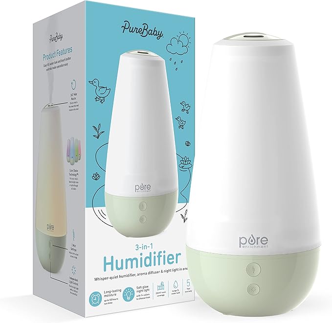 Pure Enrichment® PureBaby® 3-in-1 Whisper-Quiet Humidifier, Color Changing by PureEnrichment
