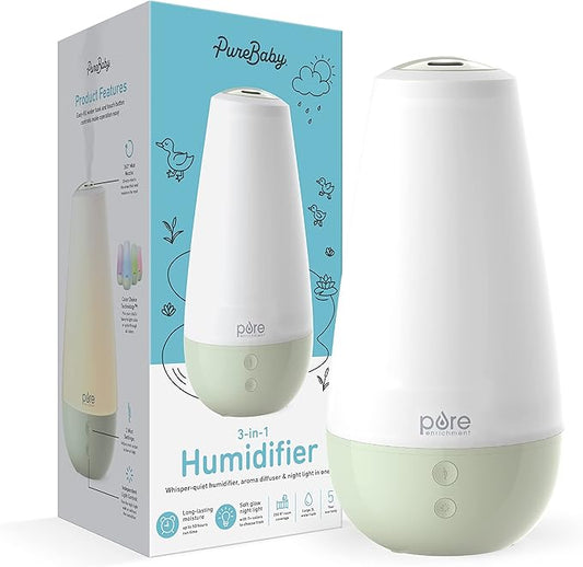 Pure Enrichment® PureBaby® 3-in-1 Whisper-Quiet Humidifier, Color Changing by PureEnrichment