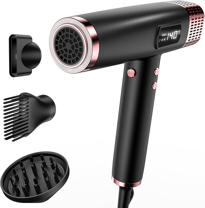 MESCOMB Travel Hair Dryer with Diffuser, 1875W Dual Voltage Ionic by MESCOMB