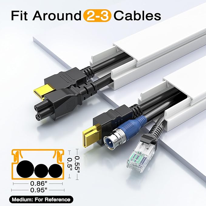 Delamu Cord Hider, 56.7in Cord Covers - Image 2