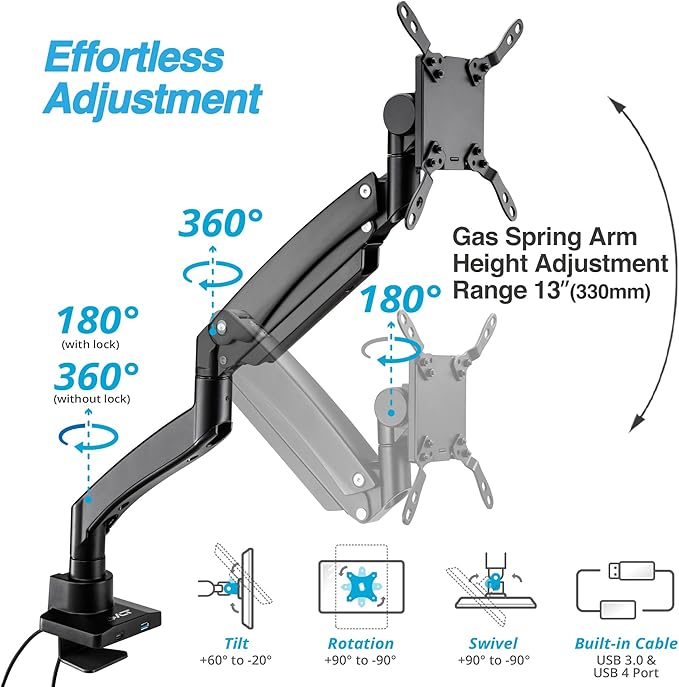 AVLT Single 17"-57" Super Ultrawide Monitor Arm - Image 3