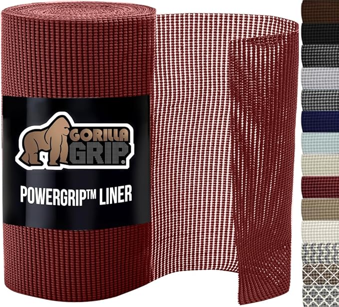 GORILLA GRIP powerGRIP Drawer Shelf and Cabinet Liner, Thick Strong Hold by GorillaGrip