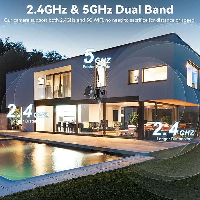 Noaheye Solar Security Cameras Wireless Outdoor, 5G&2.4GHz Cameras - Image 3