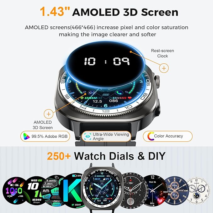 Smart Watch, 2026 AMOLED 1.43" Fitness Smartwatch - Image 2