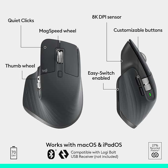 Logitech MX Master 3S Wireless Mouse Standard Edition - Image 5