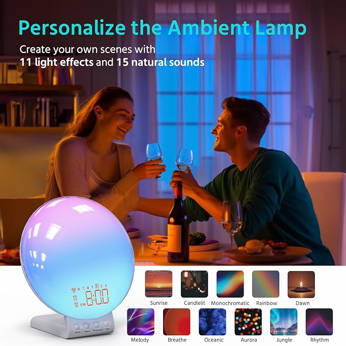 MOMILLA Sunrise Alarm Clock, 3 in 1 Wireless Charging Station, Smart App - Image 6