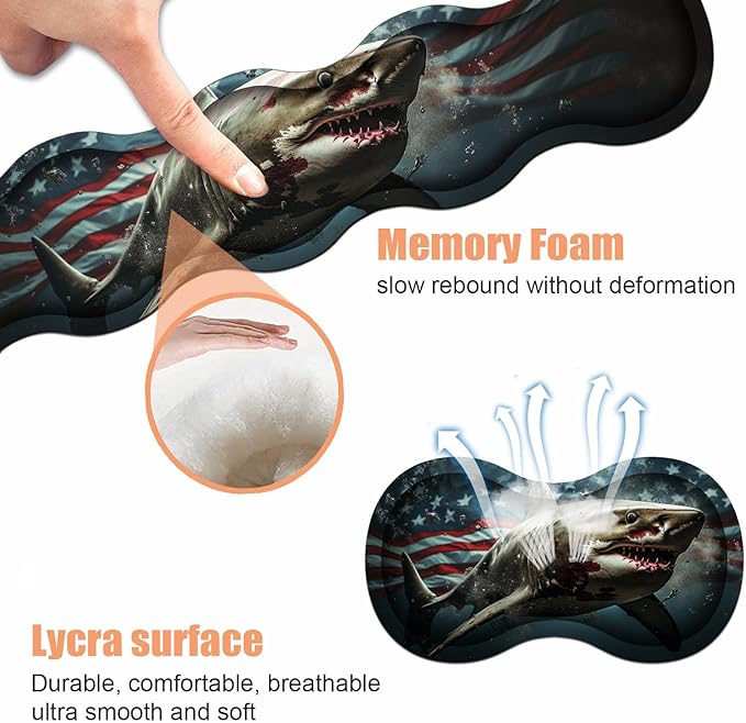 Ergonomic Keyboard Wrist Rest & Mouse Pad Wrist Rest Set, Large XXL Gaming Desk - Image 6