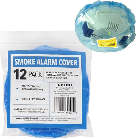 IMPRESA Pack of 12 Temporary Smoke Detector Cover Pack by IMPRESA
