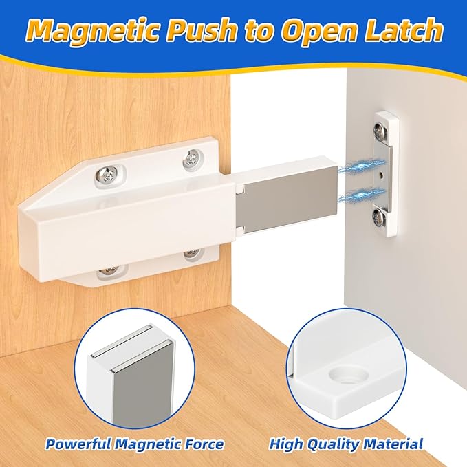 Magnetic Push to Open Jiayi Push Release Magnet Cabinet Door Latch, Push Open - Image 5