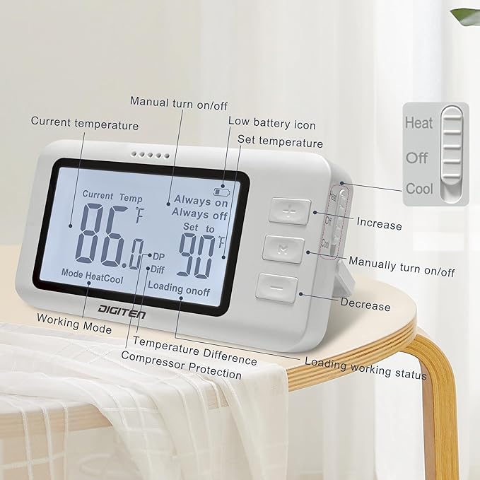 DIGITEN Wireless Thermostat Outlet Temperature Controlled Outlet - Image 8