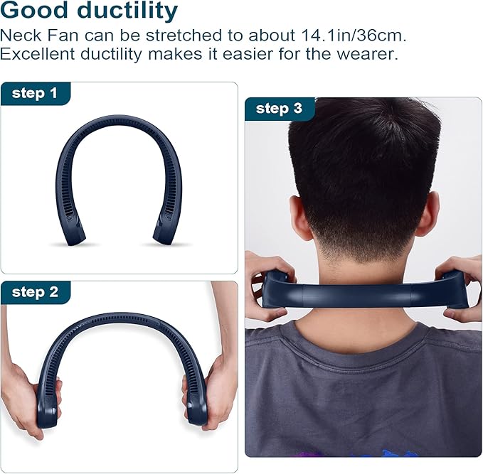 CIVPOWER Neck Fan: Portable Personal Neck Cooling Rechargeable Bladeless Fan - Image 7