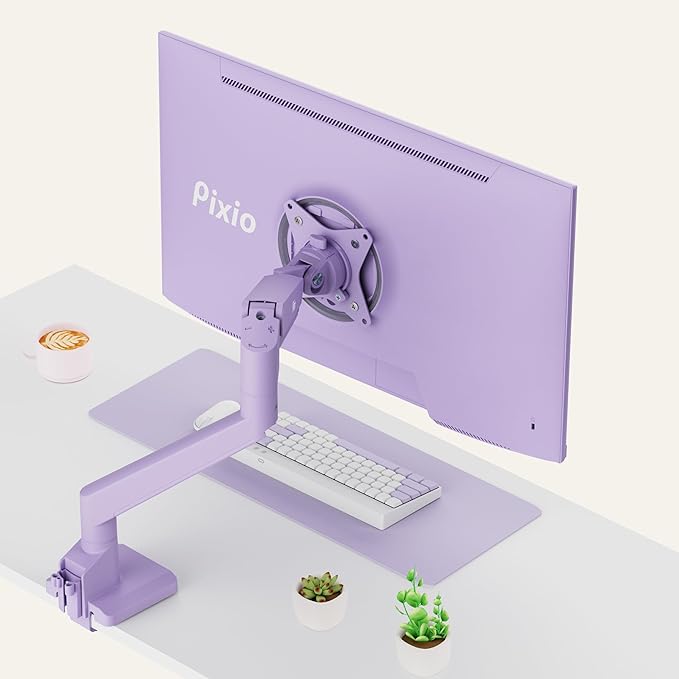 Pixio PS1S Wave Purple Single Monitor Arm Stand Desk Mount - Image 7