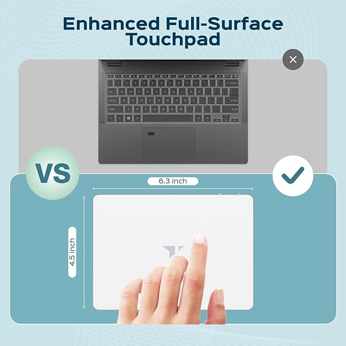 Turonic TP1 Wireless Touchpad, Type-C Rechargeable, 150×105mm Area, 4-Touch - Image 5
