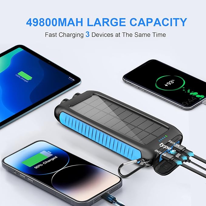 Kepswin Solar-Charger-Power-Bank-49800mAh Portable Solar Phone Charger - Image 2