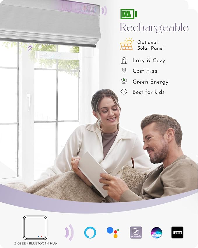 Graywind Smart Roman Shades 60% Blackout Compatible - Image 4