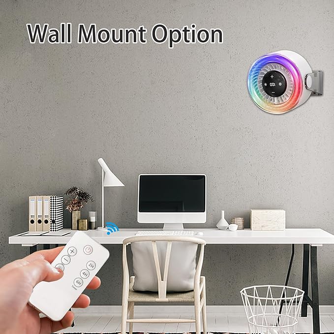 KKANDPP Desk Fans for Bedroom, Quiet Wall-Mounted Desk Fan - Image 7
