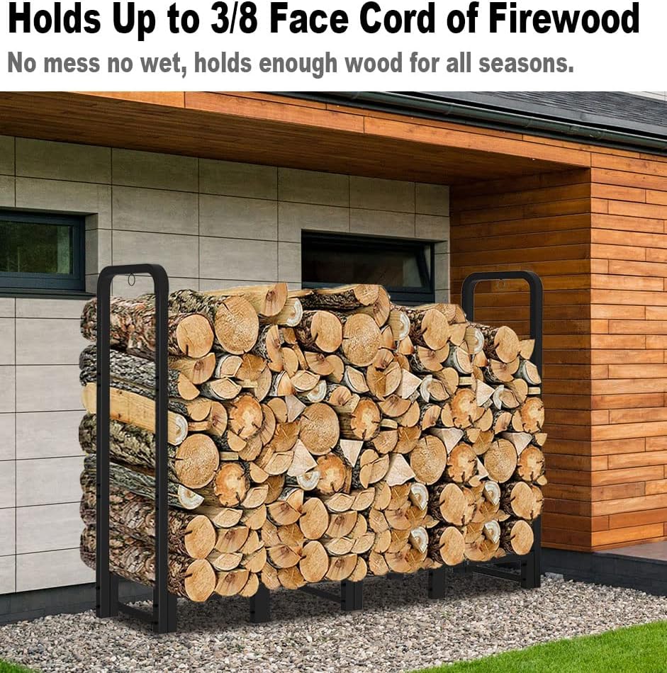 firewood rack stand 6ft heavy duty logs carrier, package contents