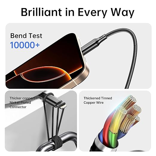 Multi USB Charging Cable 3A, 3 in 1 Fast Charger Cord Connector - Image 5