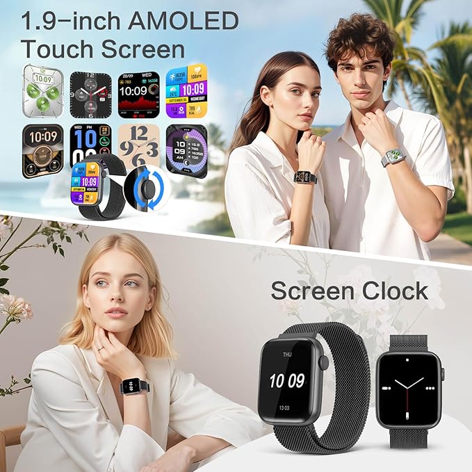 Smart Watches for Men Blood Pressure, DA GPT AI Waterproof Smartwatch, 1.9" - Image 6