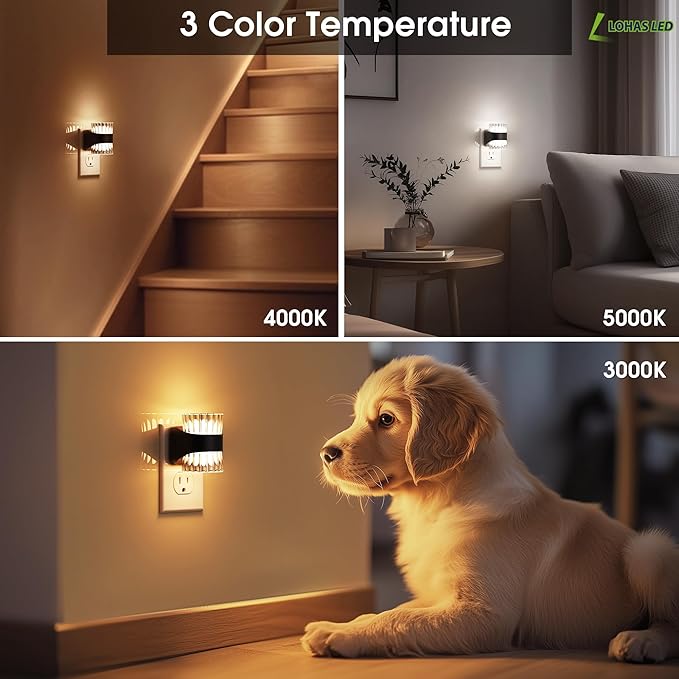 L LOHAS LED Night Light, Modern Night Lights Plug into Wall, 2 Pack - Image 7
