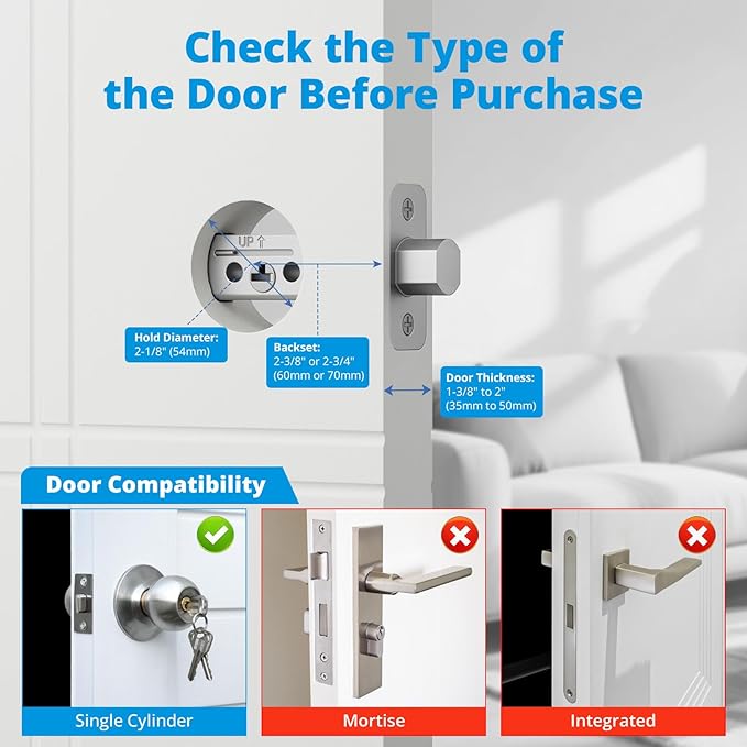 AkaGear WiFi Smart Lock Keyless Entry Door Lock - Image 6