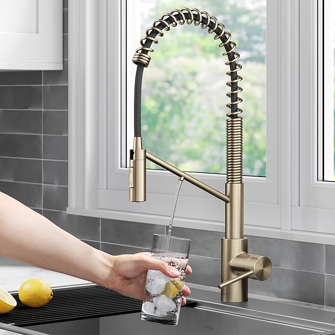 KRAUS Oletto 2-in-1 Commercial Style Pull-Down Single Handle Water Filter - Image 9