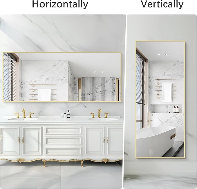 36x72inch Bathroom Mirror, Large Rectangular Wall Mirrors - Image 5