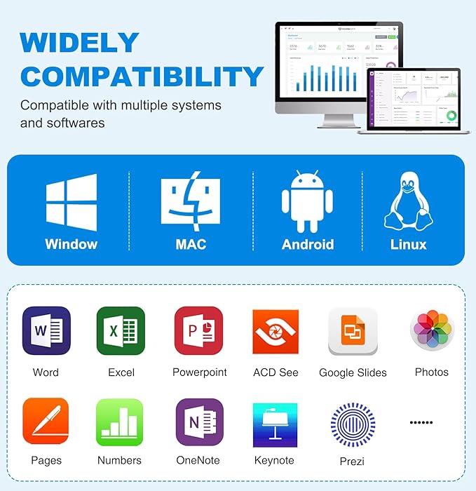 DINOSTRIKE White Presentation Clicker - Image 5