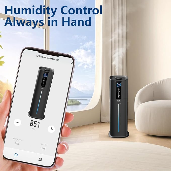 9L Smart Humidifiers for Bedroom Large Room, 2.3Gal Cool Mist Top Fill Diffuser - Image 4