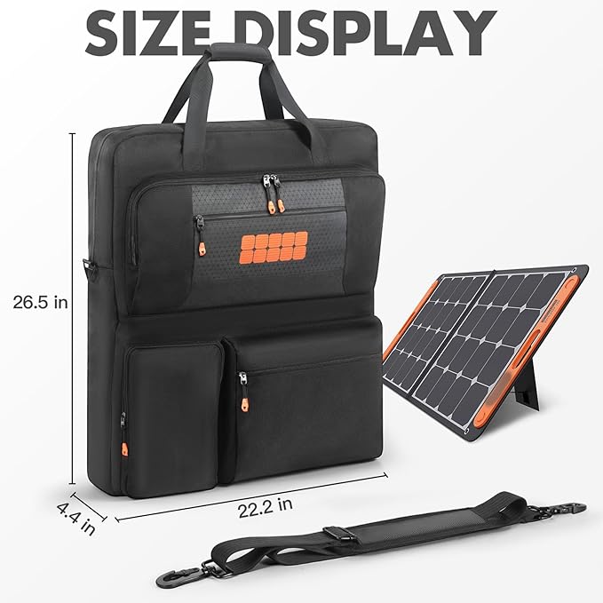 Padded Solar Panel Carrying Case Compatible - Image 2
