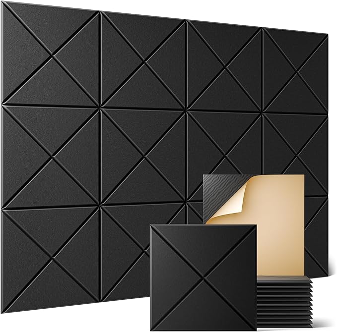 Sonicism 12 Pack X-Lined Acoustic Panels by Sonicism