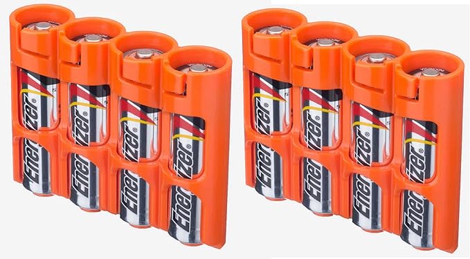 AA Battery Storage Caddy by Storacell, Holds 4 Batteries by Storacell