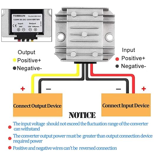 DC Voltage Reducer DC 24V Step Down to 12V 10A 120W Voltage Regulator Power - Image 5