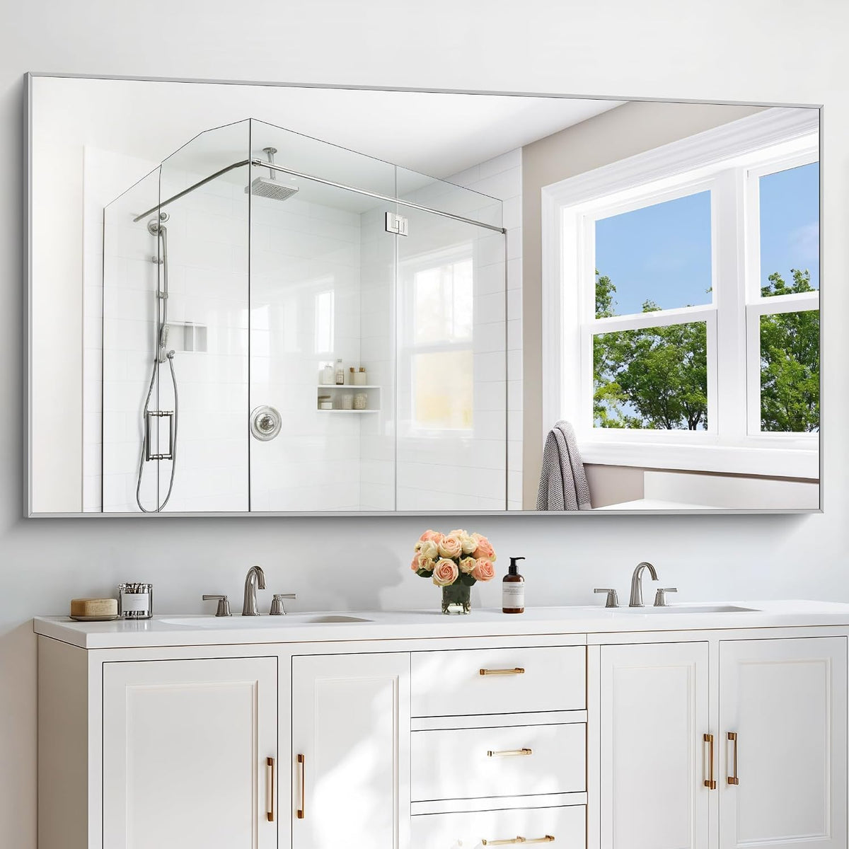 30x72inch Bathroom Mirror, Large Rectangular Wall Mirror
