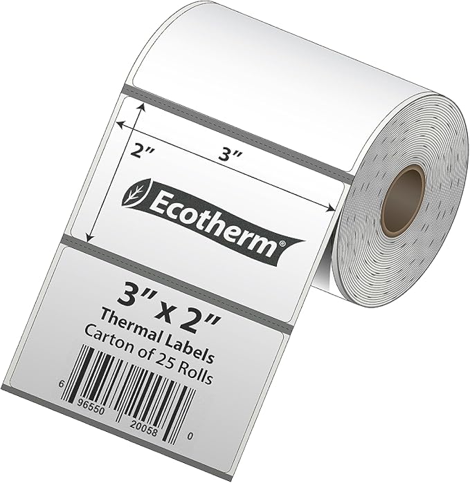 3" x 2" Mobile Printer Labels | 25 Rolls | 5250 Labels | fits Zebra ZQ630 - Image 2