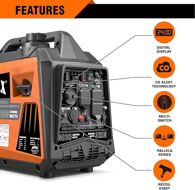GENMAX Generator，EPA Compliant, Eco-Mode Feature, Ultra Lightweight - Image 3